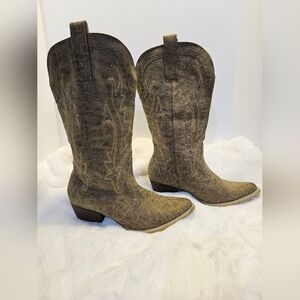 Women's Tan Heeled Boots